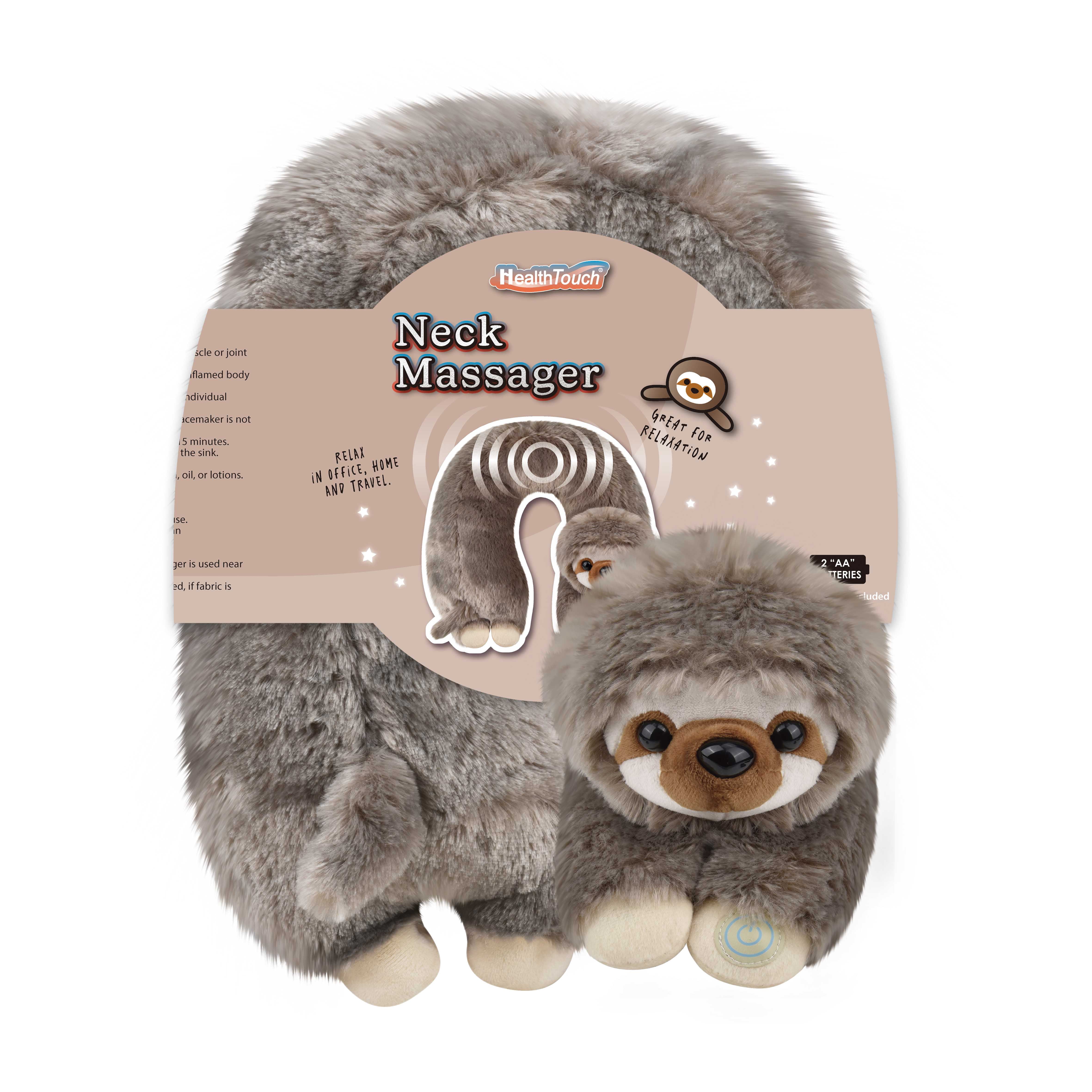 (6 pack) Health Touch Neck Massaging Massager Gift with Relaxing Vibration- Sloth