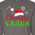 thumbnail image 4 of Inktastic Grampy Claus with Christmas Santa Hat and Snowflakes Long Sleeve T-Shirt, 4 of 5