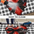 thumbnail image 4 of Valentine's Day Outdoor Rug 6x9 Ft, Non Slip Washable Area Rug, Bow on Red Heart Love Black White Plaid Linen Patio Rugs Carpet Runner, Large Floor Mat for Indoor/Outdoor Deck Porch Camping, 4 of 8
