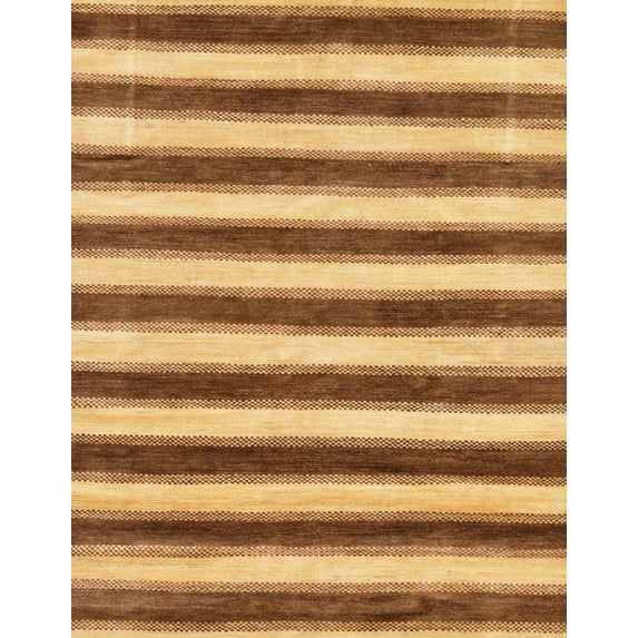 Ahgly Company Machine Washable Indoor Rectangle Abstract Orange Area Rugs, 7' x 9'