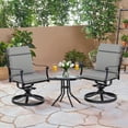 thumbnail image 5 of Aoodor 2Pcs Outdoor Patio Dining Chair Cushion Set, Fade and Water Resistant Polyester Fabric Cover with Ties and Zipper, 44''x21''x3.2'' - Gray, 5 of 8