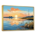 thumbnail image 2 of Designart "Mosaic of Colors Sunset Over the Ocean" Fashion Framed Wall Art - Glam Blue Pop Art Entryway Framed Wall Art, 2 of 6