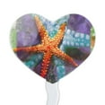 thumbnail image 2 of Starfish Watercolor Tropical Ocean Beach Heart Love Cupcake Picks Toppers Decoration Set of 6, 2 of 7