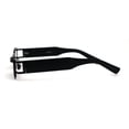thumbnail image 3 of Pierced Loop Ring Rectangle Metal Rim OG Sunglasses All Black, 3 of 4