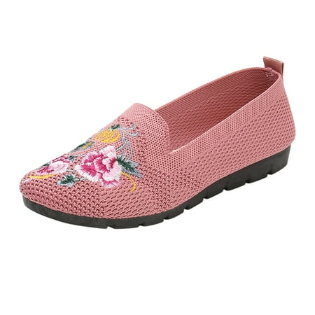 

Sentuca Women Casual Mesh Slip-On Wedges Round Toe Breathable Single Shoes Peas Shoes