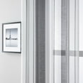 thumbnail image 3 of Rideaux Rayés Transparents avec Œillets, Rideau Chambre transparent avec Motif Rayé Gris Blanc, Rideau semi-transparent à Rayures, 3 of 5