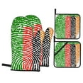 thumbnail image 1 of Zambia Flag Oven Mitts And Pot Holders Sets Baking Sets For Kitchen Bbq Gloves Heat Resistant Cooking Fingerprint Country Pride 4 Pcs, 1 of 8