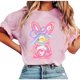 thumbnail image 1 of Tops de Manga Corta de Verano para las Mujeres Imprimir Blusa de Cuello Redondo, Moda Ligera de Poliéster Spandex, 1 of 7