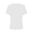 thumbnail image 5 of Women's Asymmetrical Short Sleeve Cowl Neck Blouses Summer Ruched Loose Fit Y2K Casual Beach Going Out Tops White M, 5 of 6