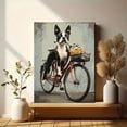 thumbnail image 6 of Boston Terrier Dog on Bicycle Canvas Print Wall Art for Living Room Bedroom Office Cafe Bar Decor, 6 of 8