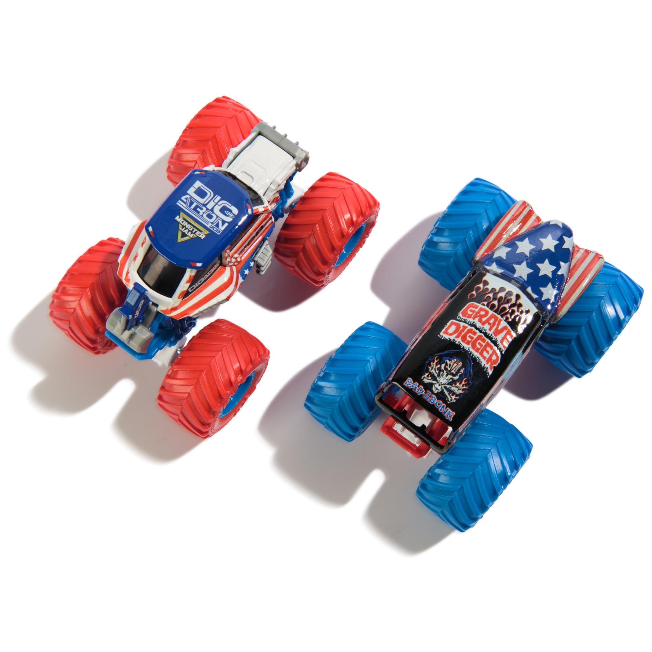 Monster Jam, Grave Digger Vs. Digatron Die-Cast 1:64 Scale Monster Trucks, Boys and Girls Ages 3 and up