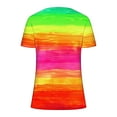 thumbnail image 5 of Hyknon Pride Shirt for Women Summer Fashion Short Sleeved V-neck Buttons LGBT Blouses Casual Tie-dye Printed Loose Fit Inspirational Equality Tops, S-5XL, 5 of 5