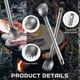 thumbnail image 4 of 4 Pieces Titanium Long Handle Spork And Spoon Ultralight Portable Flatware For Outdoor Camping Back, 4 of 5