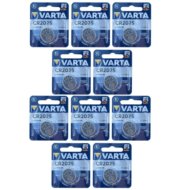 10pcs Varta CR2025 3V Lithium Coin Cell Battery DL2025 ECR2025