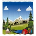 thumbnail image 3 of Ambesonne Mountains Shower Curtain, Camping in the Valley, 69"Wx84"L, Multicolor, 3 of 3