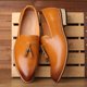 thumbnail image 2 of Zapatos de boda para hombre, de cuero, con punta puntiaguda, de cuero, para negocios, informales, de vestir, suaves, de cuero (25,5 cm), 2 of 3