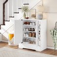thumbnail image 4 of Gymax 6-Tier Mirrored Shoe Organizer w/Laser-Engraved Floral Patterns for Entryway, 4 of 10