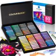thumbnail image 1 of Set de pasteles suaves COLOUR BLOCK de 80 colores, tiza cuadrada para arte, 1 of 9
