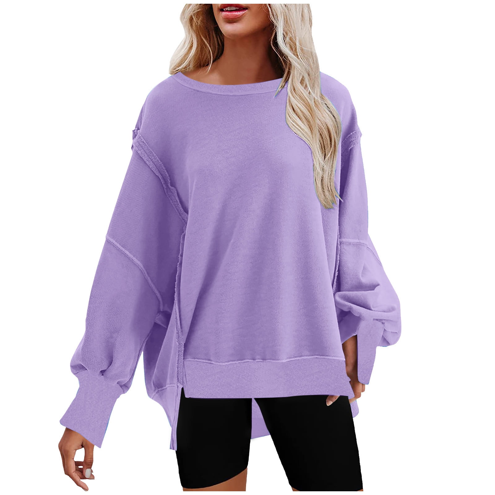 FARORO Hoodies Pullover for Women Sweatshirts Long Sleeve Loungewear Sports  Top Casual Clothes with Pockets Purple : : Clothing, Shoes &  Accessories