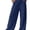 Dark Blue, variant on ZANKLEY Pants Women Wide Leg Palazzo Summer Flowy Pants Beach Vacation Clothes Elastic Waist Travel Trousers with Pockets