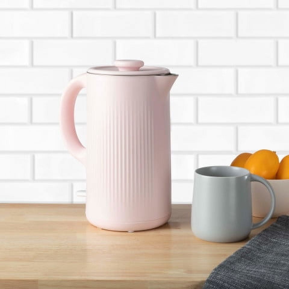 Classic Cuisine Electric Kettle - Auto-Off Rapid Boil Water Heater, Pink