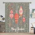 thumbnail image 4 of Goory 2PCS Rideaux de Luxe Décoration à la Maison Longs Rideaux de Noël Rod Fenêtre Rideaux Traitements Chambre Style-F W:33 "x H:83", 4 of 6