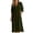 Army Green, variant on QUNYINEY Long Dresses Women Summer Casual Puff 3/4 Sleeve A Line Dress Vacation with Pockets V-Neck Loose Fit Solid Dresses