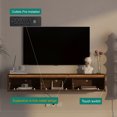 thumbnail image 4 of FFZ Floating TV Stand, Wall Mounted TV Shelf with Led Lights & Power Outlet,High Gloss TV Cabinet for Wood tv Stands for Living Room, 4 of 6