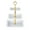White, variant on Scalloped 3-Tier Cupcake Stand Dessert Plates Plastic Square Tiered Serving Stand Display Tower Dessert Stand Holder for Wedding, Birthday Party, Tea Party and Baby Shower Decorations