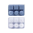thumbnail image 2 of Molde de cubitos de hielo de silicona con tapa, forma 3D irregular, 6 cavidades grandes para bar en casa, café, bebidas frías, material de grado alimenticio, multicolor., 2 of 6