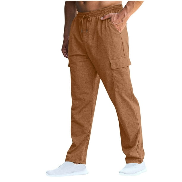 Pantalones largos de moda para hombre, pantalones deportivos con bolsillos y cintura elástica, pantalones deportivos, pantalones largos para hombre, pantalones de poliéster para hombre.