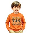thumbnail image 3 of Kiijoy Boys Halloween Sweatshirt Pumpkin Skeleton Crewneck Pullover, Orange, Sizes 4-5T, 3 of 3