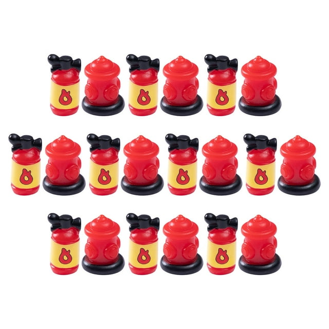VERDANVERSE 20 Pcs Miniatures d'Extincteurs pour Chien Extincteurs en Résine Rouge Décoration de Meubles Décor Extérieur