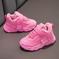 thumbnail image 3 of Dpytoraw Winter Kids Sneakers With Sole Lightweight Outdoor Winter Shoes For Girls Cozy Fleece Lined Straps And Laces Warm Durable Play Shoes Girls Sports Shoes Size 10, 3 of 5