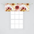 thumbnail image 2 of Floral Aquarelle Window Valance, Watercolor Chrysanthemum and Gerbera Art with Groovy Rounds, Curtain Valance for Kitchen Bedroom with Rod Pocket, 54" X 18", Blush Raspberry Mustard, by Ambesonne, 2 of 2