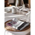 thumbnail image 6 of Halloween Cloth Napkins Set of 8 Reusable Dinner Napkins, Black Purple Skull Roses Horror Flower Cocktail Napkin Washable Table Napkins for Wedding/Holiday Party/Baby Shower 20"x20", 6 of 7