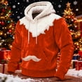 thumbnail image 2 of Men's Hoodie Sweatshirt, Christmas Red Hoodies Athletic Casual Pullover with Drawstring Hood & Pouch Pocket &Christmas Tshirts, 2 of 5