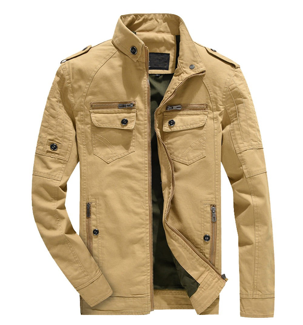 Men Winter Warm Jacket Overcoat Outwear Slim Long Trench Zipper Coat ...