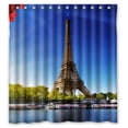 thumbnail image 1 of ABPHQTO Cortina de ducha con estampado de la Torre Eiffel de París Cortina de ducha impermeable 160x180 cm, 1 of 2