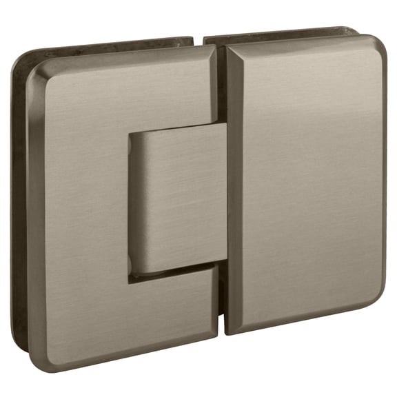 CRL P1N180BN Brushed Nickel Pinnacle 180 Series 180 Degree Glass-to-Glass Standard Hinge