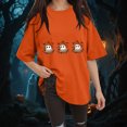 thumbnail image 2 of Godom Plus Size Halloween Shirts for Women Cute Ghost Shirt Fall Graphic Tees Top Pumpkin Short Sleeve Tops, 2 of 6