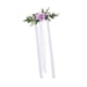 thumbnail image 5 of Respaldo de silla de boda con flores simuladas, decoración romántica para silla de pasillo de boda Púrpura, 5 of 9