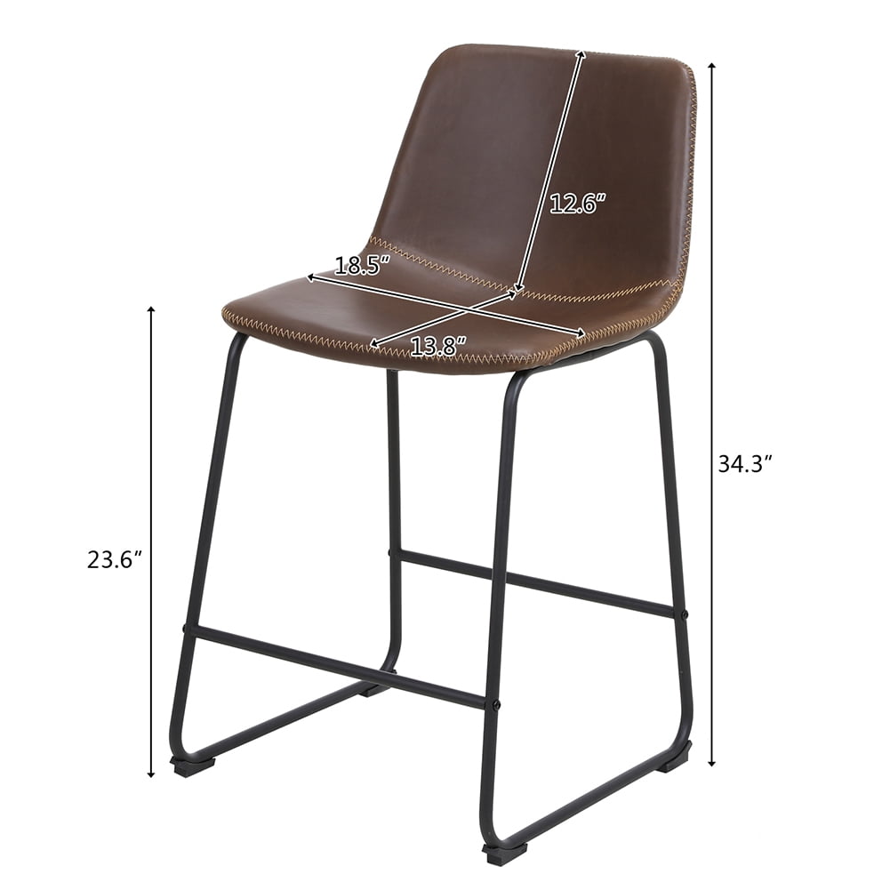 Lowestbest Modern Kitchen Dining Bar Chair with Backrest Seat with Non-Slip Foot Pad, Dark Brown Lowestbest Modern Kitchen Dining Bar Chair with Backrest Seat with Non-Slip Foot Pad, Dark Brown