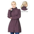 thumbnail image 5 of Off Road Ventures Women's Softshell Jacket, Fleece Lined Waterproof Rain Jacket Lightweight Windbreaker Long Warm Coat With Removable Hood, 5 of 8
