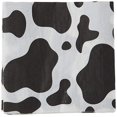 thumbnail image 2 of Beistle 6 1/2" x 6 1/2" Cow Print Luncheon Napkins; White/Black 48/Pack 58130, 2 of 3