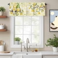thumbnail image 2 of Farmhouse Valance Curtain for Windows Summer Yellow Green Lemon Gnomes Branches Gradient Rod Pocket Curtain Valances Short Window Treatments Panels for Kitchen Bathroom Laundry Basement 60 x 14 Inch, 2 of 9