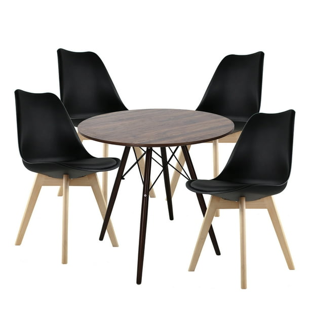 Set de 4 Sillas y Comedor Mundo In Set de 4 sillas Frankfurt y Mesa Redonda de 80 Cm