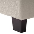 thumbnail image 4 of CorLiving Celeste Off-White Boucle Fabric Upholstered Adult Bed with Headboard, Box Spring Required, 4 of 8