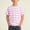 Pink, variant on NAISIBABY Boys Cotton T-Shirt, Striped Prints Short Sleeve Crewneck Summer Kids Casual Fashion Tee Green Size 10