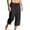#271-Black, variant on Kakii Men's Long Linen Shorts Below Knee Pocketed 3/4 Summer Drawstring Capri Pant